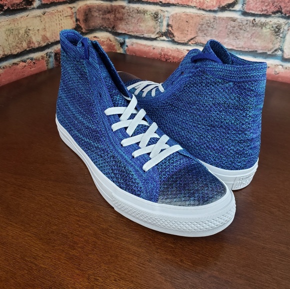 converse flyknit blue